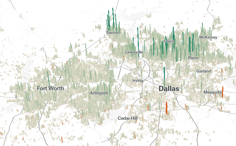 dallas fort worth growth map