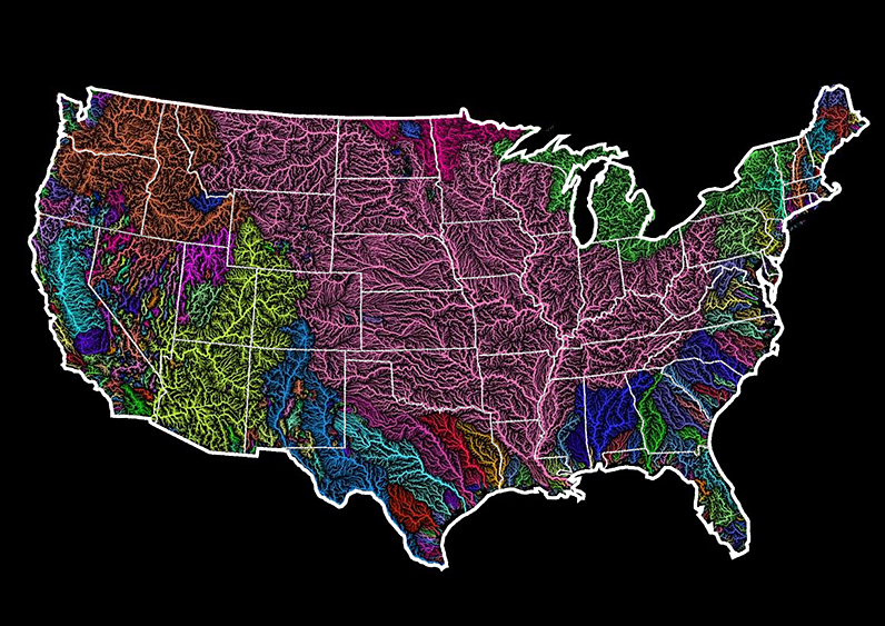 united states watershed map