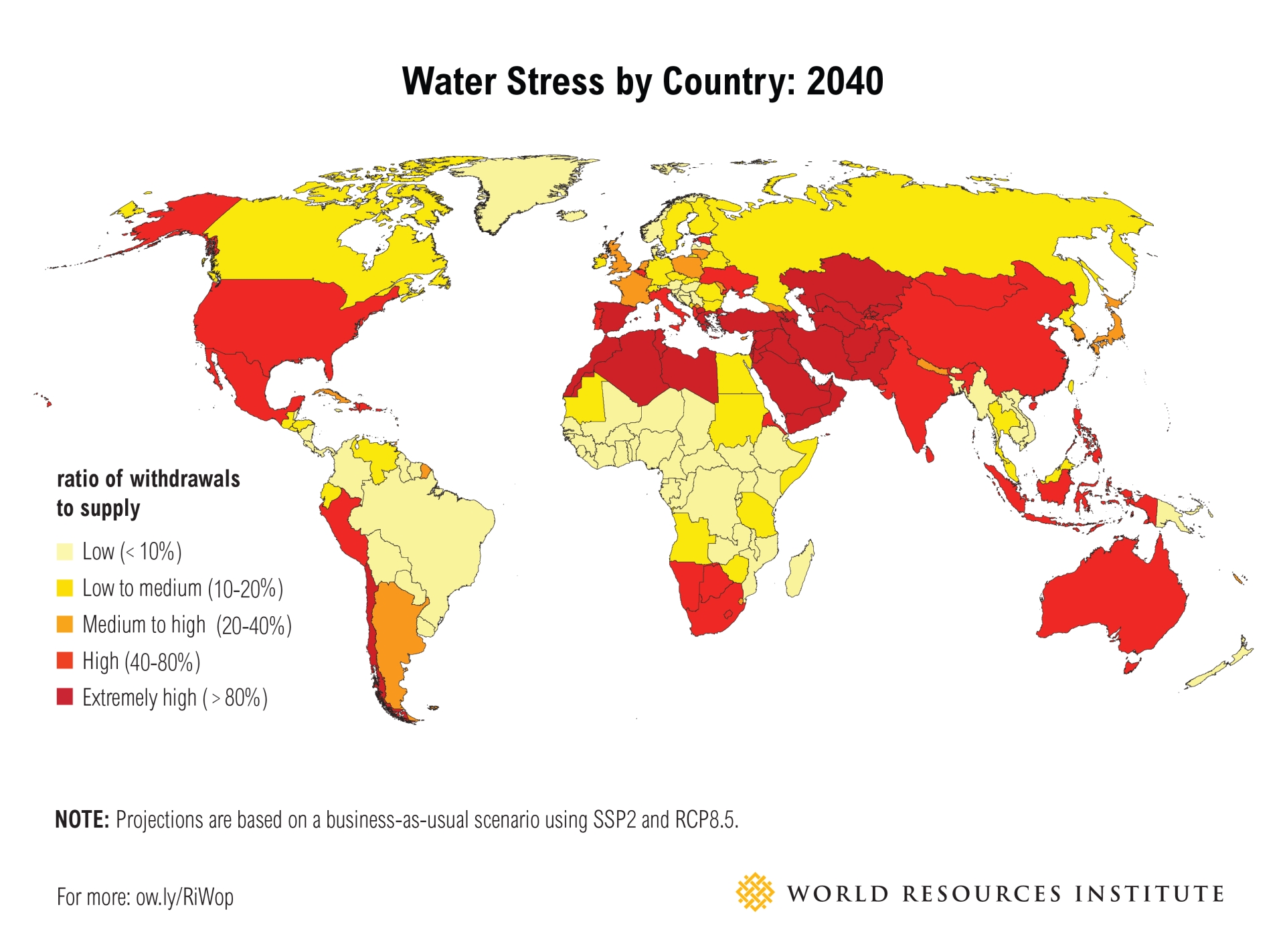 Water Shortage Stress Map