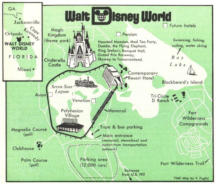 disney world map 1971