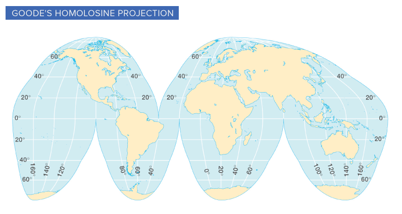 Goode Homolosine Map Projection