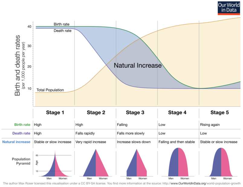 World Population Pyramid transition