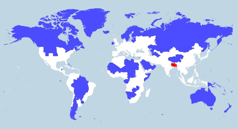 An Extreme Comparison of Population Density